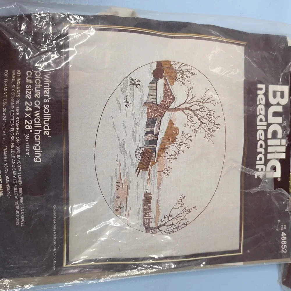Vintage Needlepoint Kit Lot Bucilla Hummel Dimensions‎ Crewel Cross Stitch Mixed